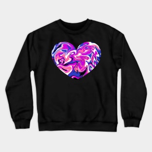 Genderfluid Pride Marble Heart Crewneck Sweatshirt